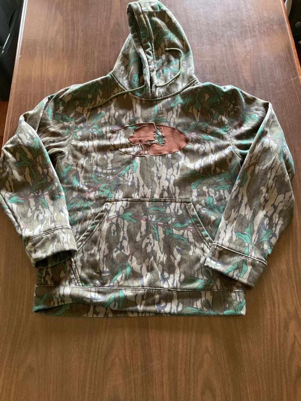 Mossy Oak Camo Hoodie Greenleaf pattern
